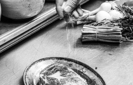 Food prep at Bertie Blossoms