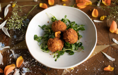 Bertie Blossoms fried food with vegetables